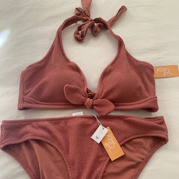 Target Other - NWT Kona Sol bikini top textured halter XL